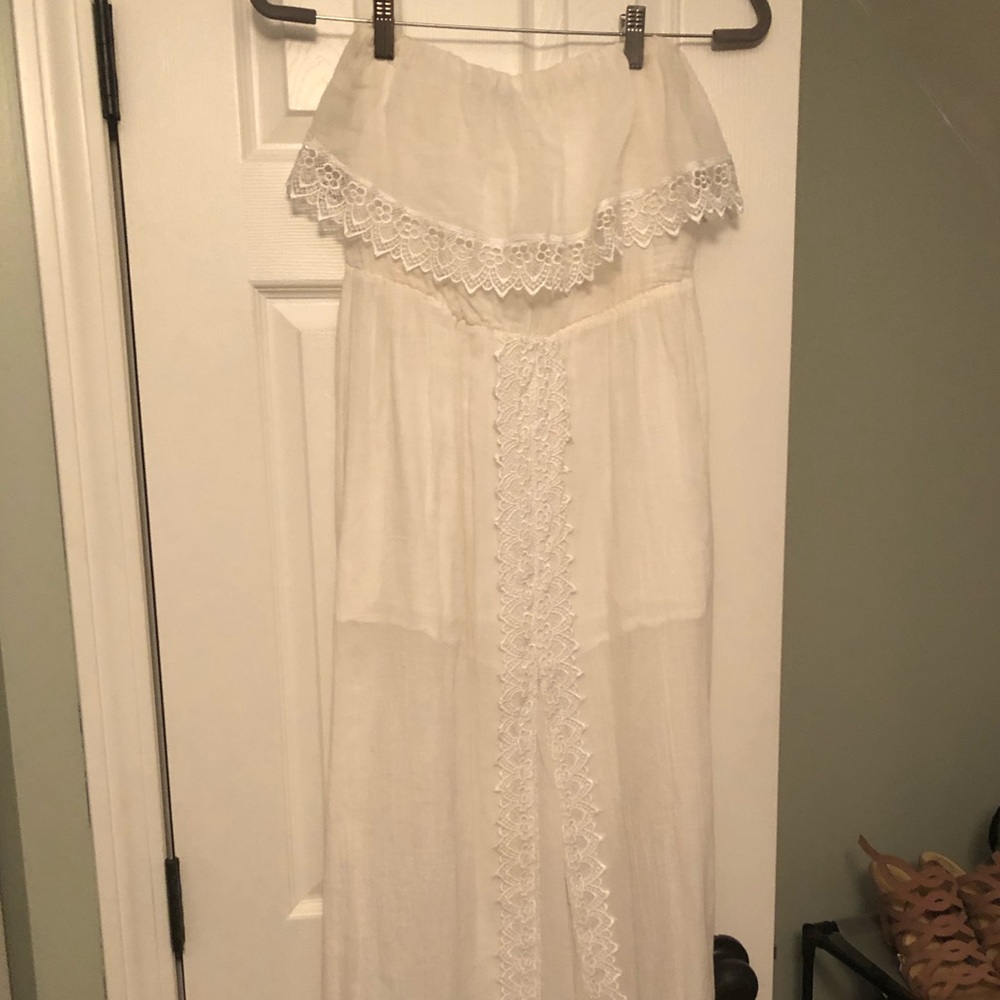 Strapless bathing suit cover